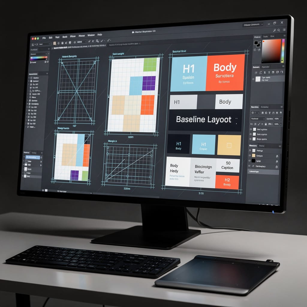 Type system on a baseline grid.